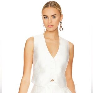 Ronny Kobo FOXY VEST IN IVORY in size M